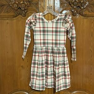 NEW Lily Pad Cream Red and Green Drop Waist Dress